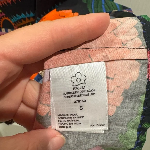 Farm Rio by Anthropologie Printed Maxi Skirt Multicolor Parrot Size Small - Picture 4 of 7